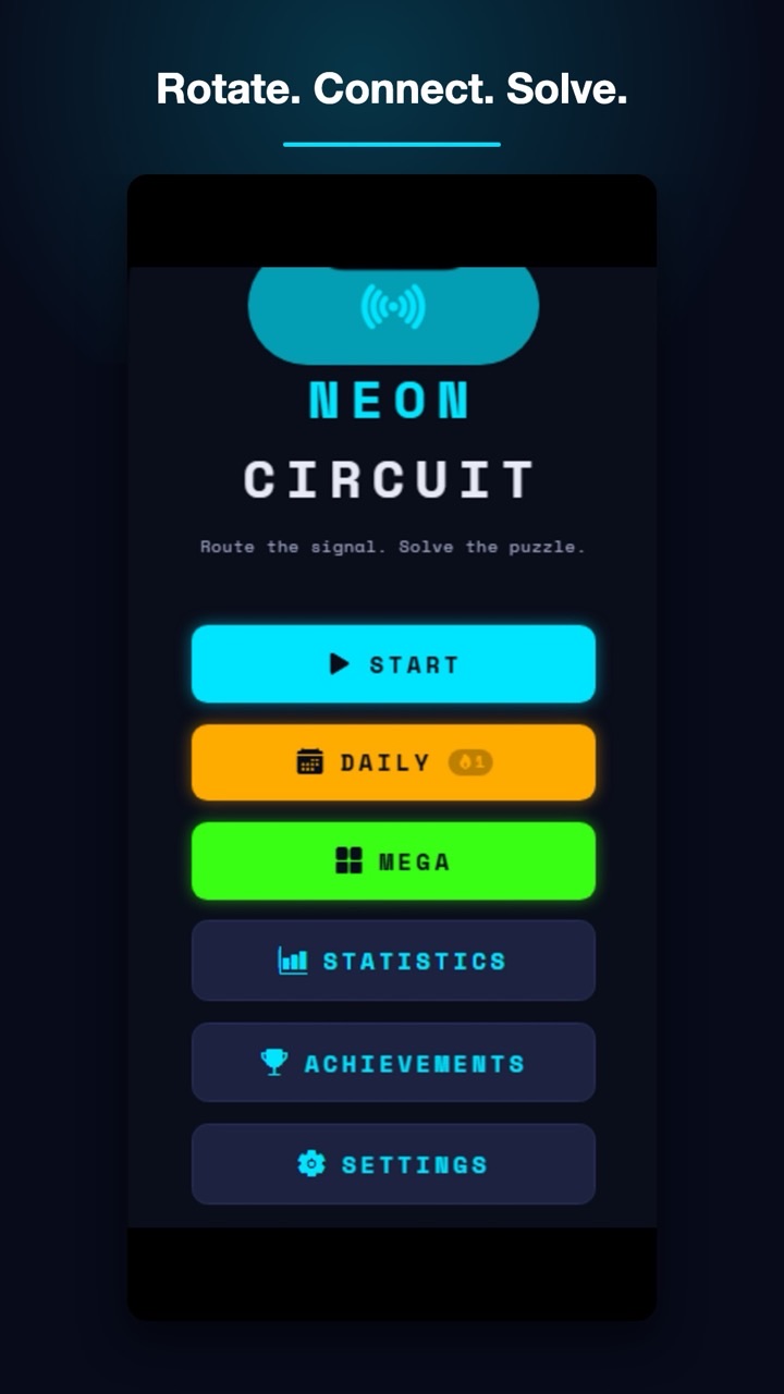 Neon Circuit — grid-based strategy puzzle gameplay
